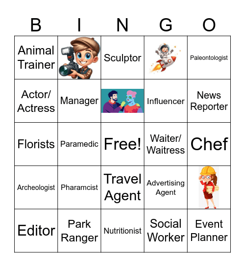 Career Day Bingo Card