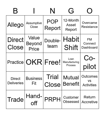 Fannie Mae Lingo Bingo! Bingo Card