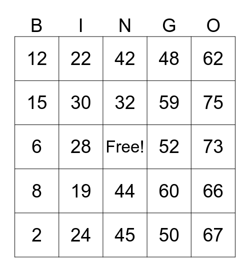 COMPASS HOUSE BINGO Card