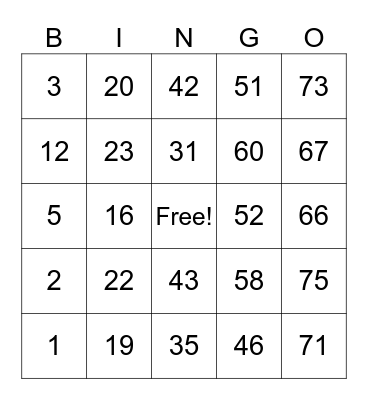 COMPASS HOUSE BINGO Card