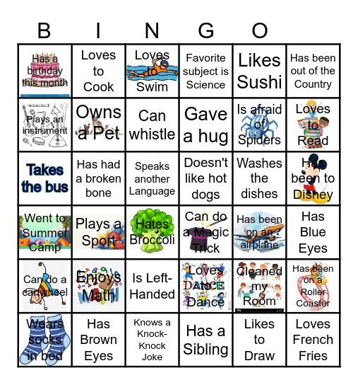 BRING YOUR CHILD TO WORK DAY BINGO Card