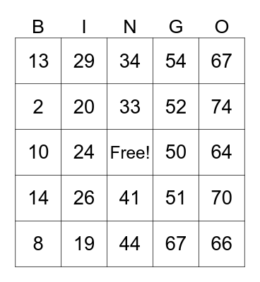 COMPASS HOUSE BINGO Card