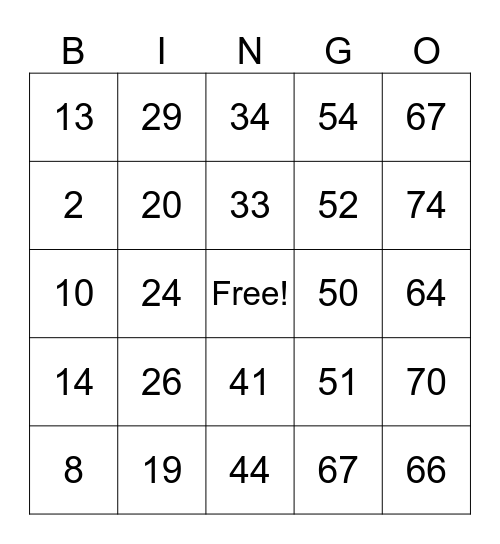 COMPASS HOUSE BINGO Card