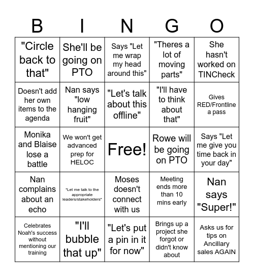 CL Meeting Bingo March 2026 Bingo Card