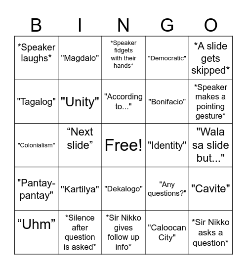 Bingo Card