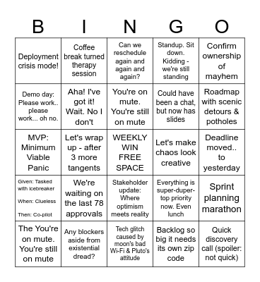 PO Bingo Card