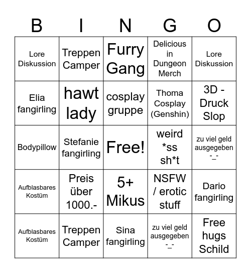 Fantasy Basel 2026 Bingo Card