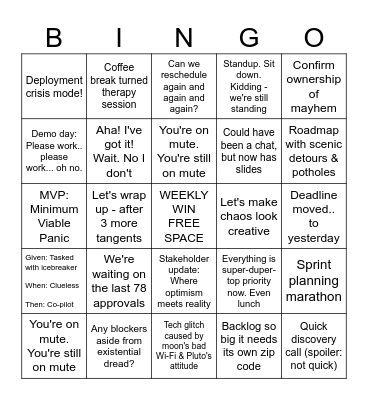 PO Bingo Card