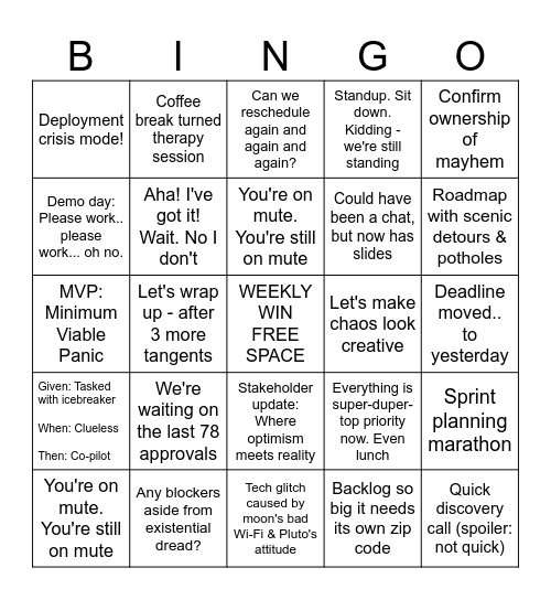 PO Bingo Card