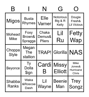 Make it Clap Bingo Card