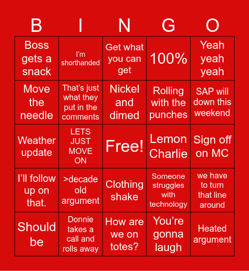 BINGO Card