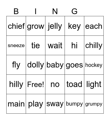 Unit 4 Bingo Card