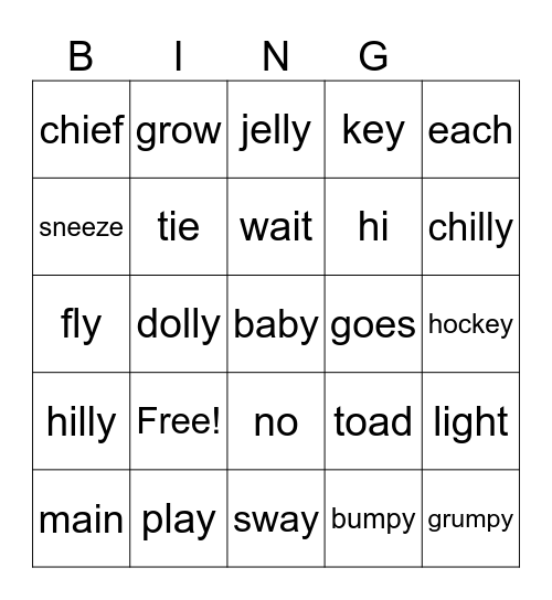 Unit 4 Bingo Card