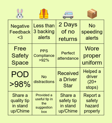 Spring Into Safety 🐣 Bingo Card