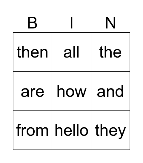 trial Bingo Card