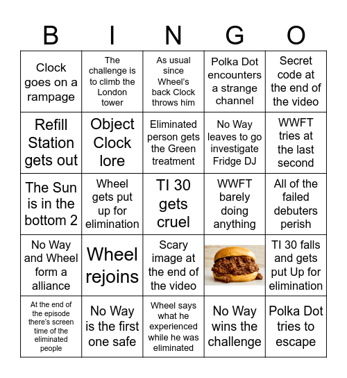 ITFT 8:00 Bingo Card