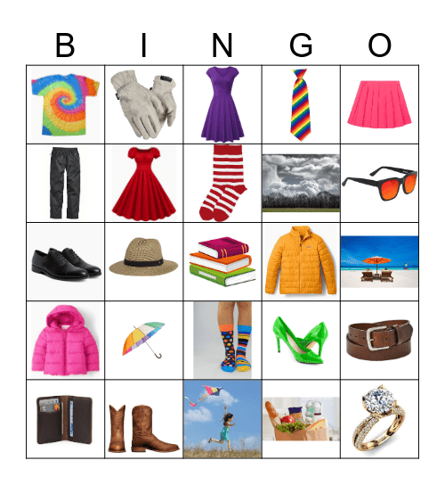 Unit 7 Shopping Bingo Card