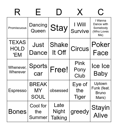 (15) StuCo ft. Red Cross Club Bingo Card