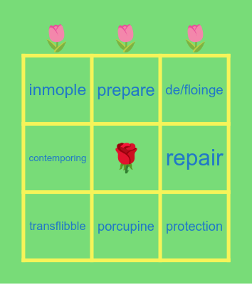 spring bing! 🦦 Bingo Card