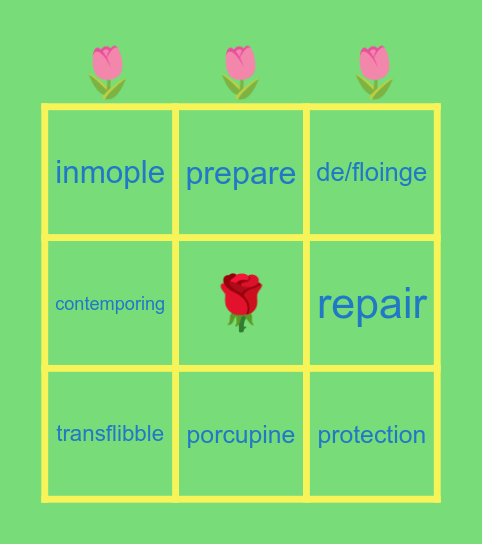 spring bing! 🦦 Bingo Card