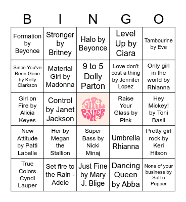 Girl Power 2! Bingo Card