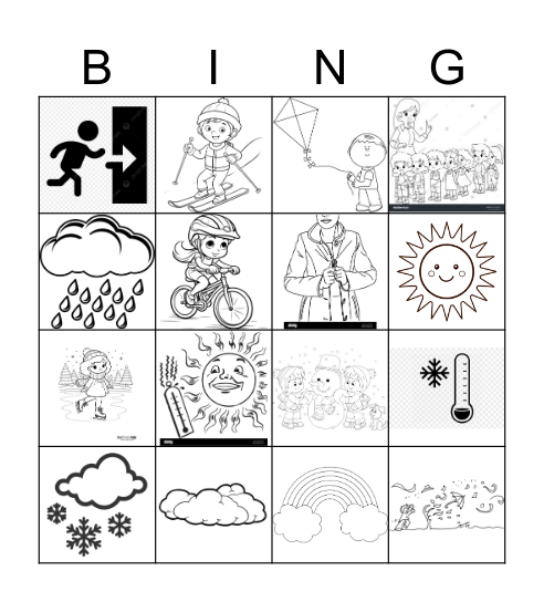 Weather Bingo Card