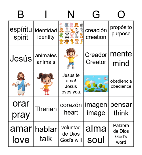 Mi identidad en Cristo/ My Identity in Christ Bingo Card