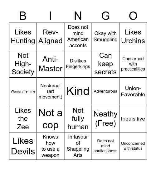 Will Jacquie Tolerate You? Bingo Card