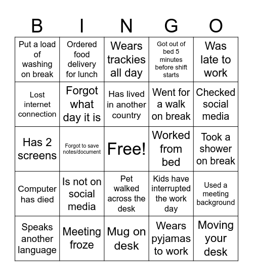 Bingo Card