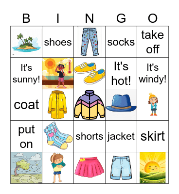 My Holidays! Bingo Card