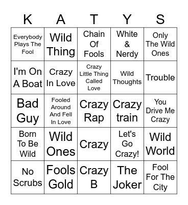 April Fools & Jokers Bingo Card