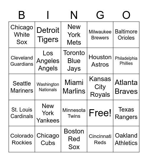 ⚾There's No Crying in Baseball⚾ Bingo Card