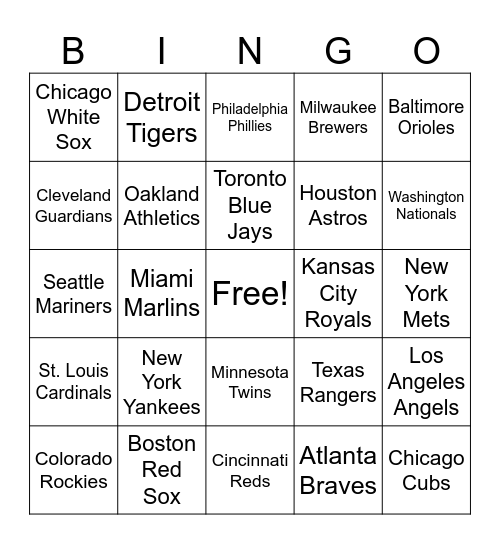 ⚾There's No Crying in Baseball⚾ Bingo Card