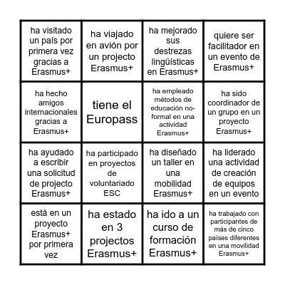 Find a person who… Bingo Card