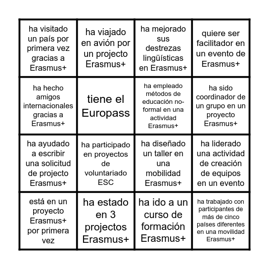 Find a person who… Bingo Card