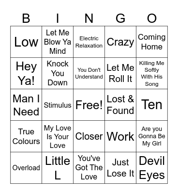 Round 2 :) Bingo Card
