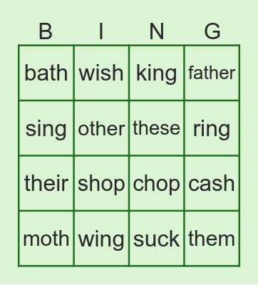 BINGO Card