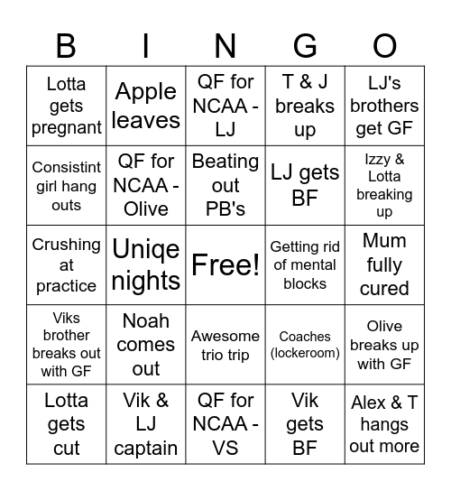 The amazing Bingo Card