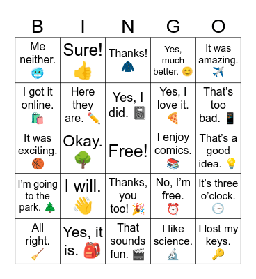 B15 L19 Answers Bingo Card