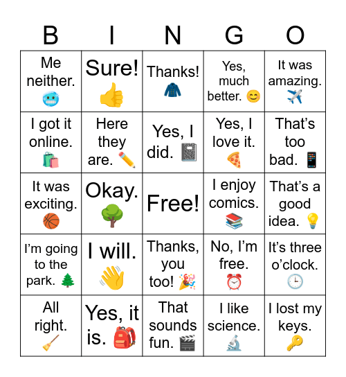 B15 L19 Answers Bingo Card