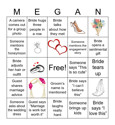 Bachelorette Bingo! Bingo Card