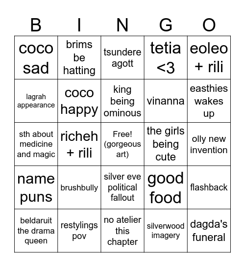 Witch Hat 95 Bingo Card