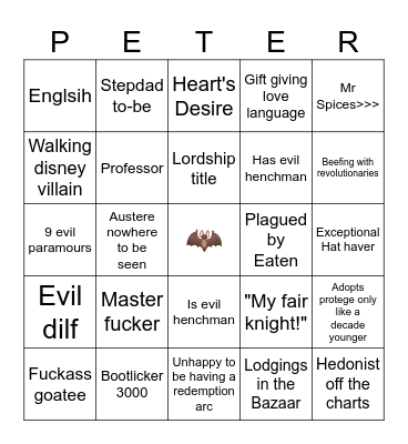 The Terrible Ever Bingo Card