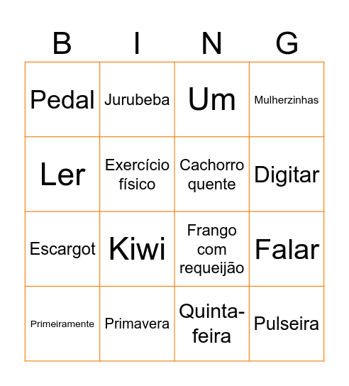 Bingo da Juju Bingo Card