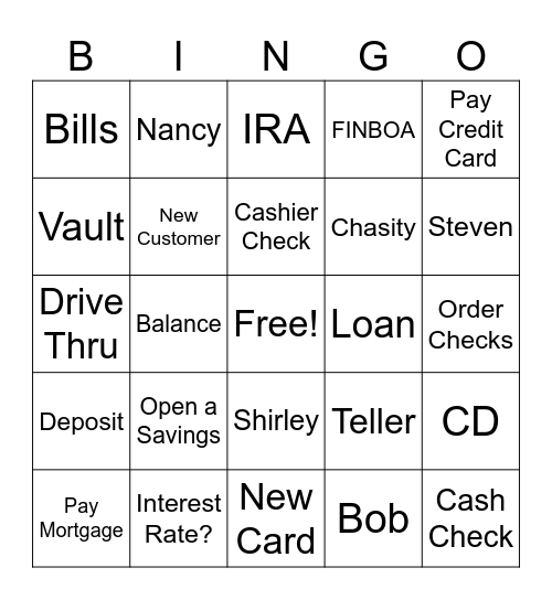 TCB BINGO Card