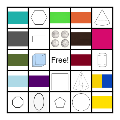 COLORS & SHAPES Bingo Card