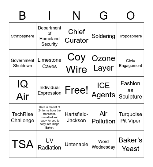 CNN 10 3/25/26 Bingo Card