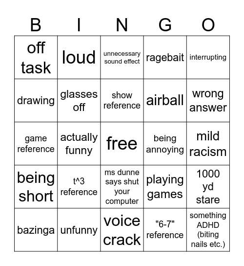 carlos bingo Card