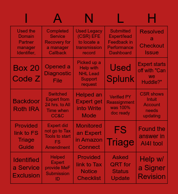 Team Nobles Round 2 Bingo Card