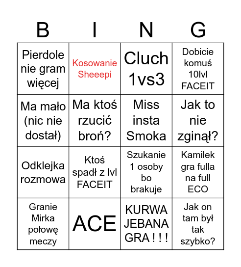 CS Bingo Card